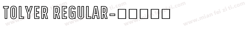 Tolyer Regular字体转换